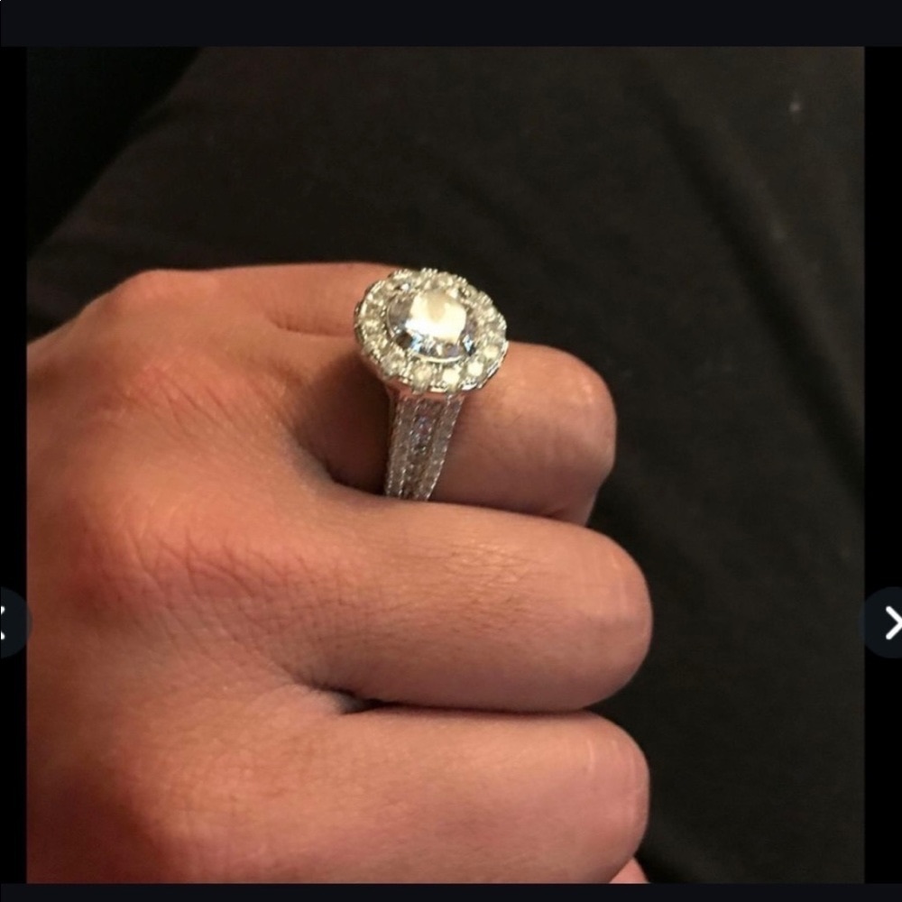 New Wedding Engagement Ring Sterling Silver Size 6